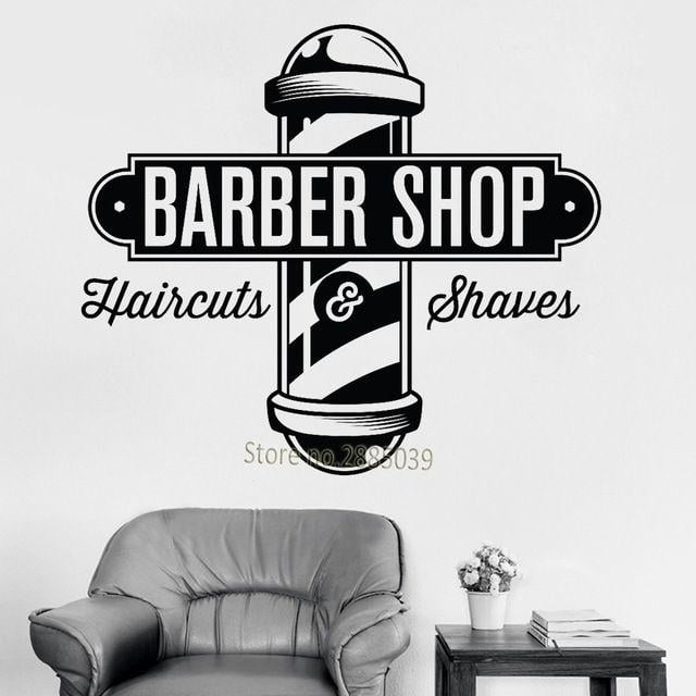 Raspa Logo - Cortes de Cabelo e Raspa barbearia Sinal Barbearia Parede Vinil ...