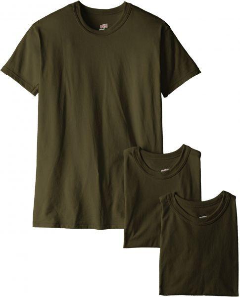 Soffe Logo - Soffe Men's 3 Pack Short Sleeve Crew Neck Military T Shirt, Olive