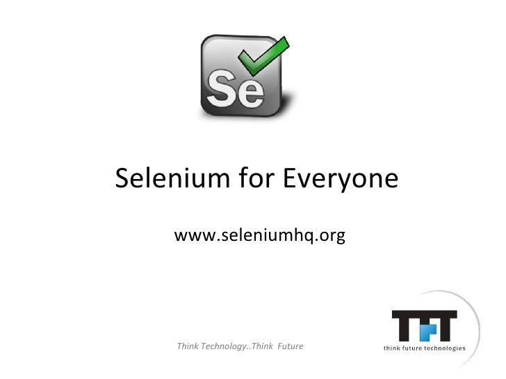 SeleniumHQ Logo - Selenium for everyone