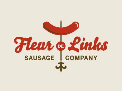 Sausage Logo - Fleur De Links Sausage Company by Jude Landry | Dribbble | Dribbble