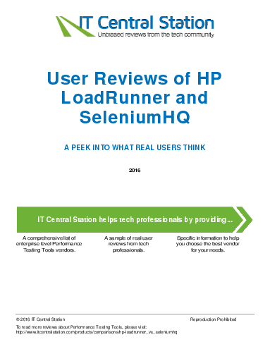 SeleniumHQ Logo - LoadRunner vs. Selenium HQ Comparison 2019. IT Central
