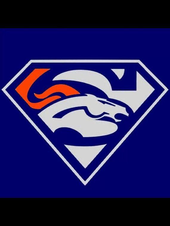 Bronco Logo - Royal blue t shirt with superman bronco logo | Broncos, baby ...