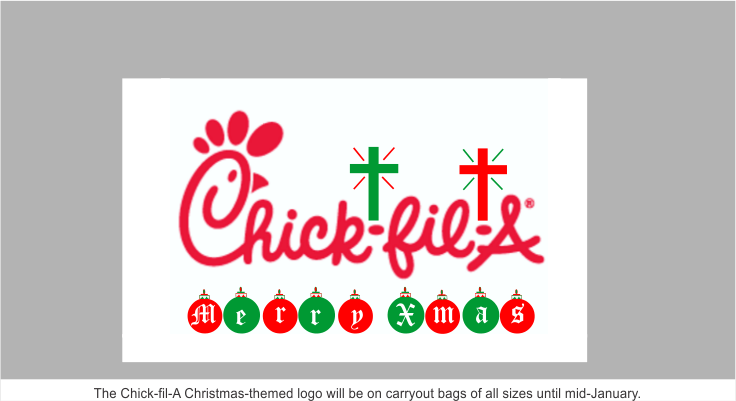 Chick-Fil-A.com Logo - Chick-fil-A Stores Celebrate Christmas — Carryout Bags With ...