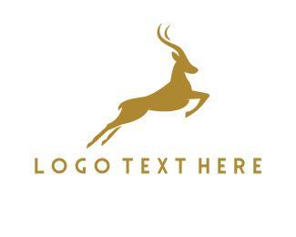 Gazelle Logo - Logo Maker this Brown Gazelle Logo Template Instantly