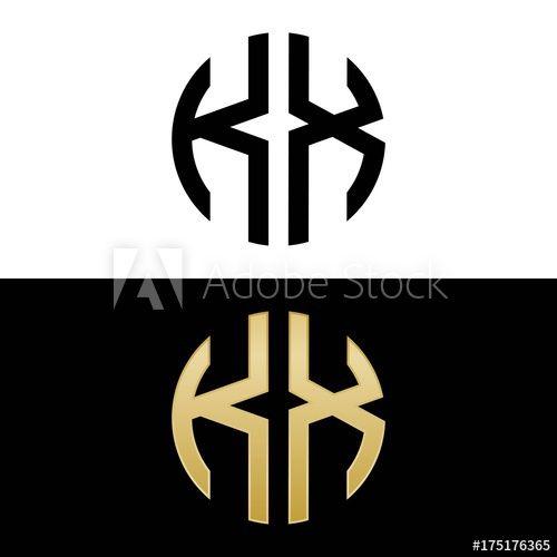 KX Logo - kx initial logo circle shape vector black and gold this stock