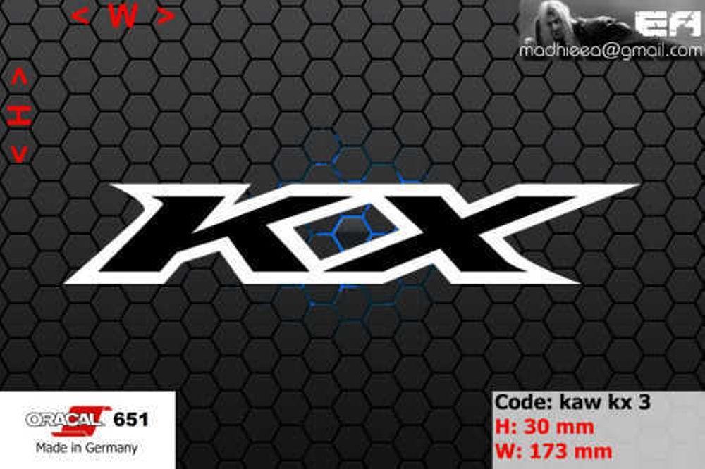 KX Logo - Jual ea cutting sticker / decal Code: kawasaki kx 3 ( sponsor logo ...