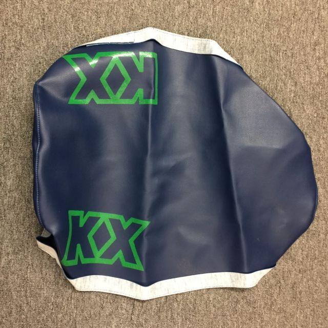 KX Logo - Kawasaki KX 125 1983 Seat Cover Navy Ceet Racing Motocross KX Logo