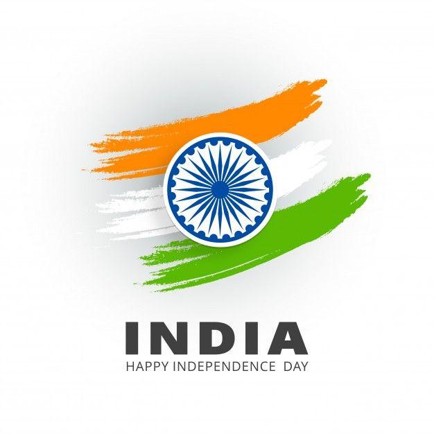 Independence Logo - Illustration with brushes for indian independence day Vector. Free