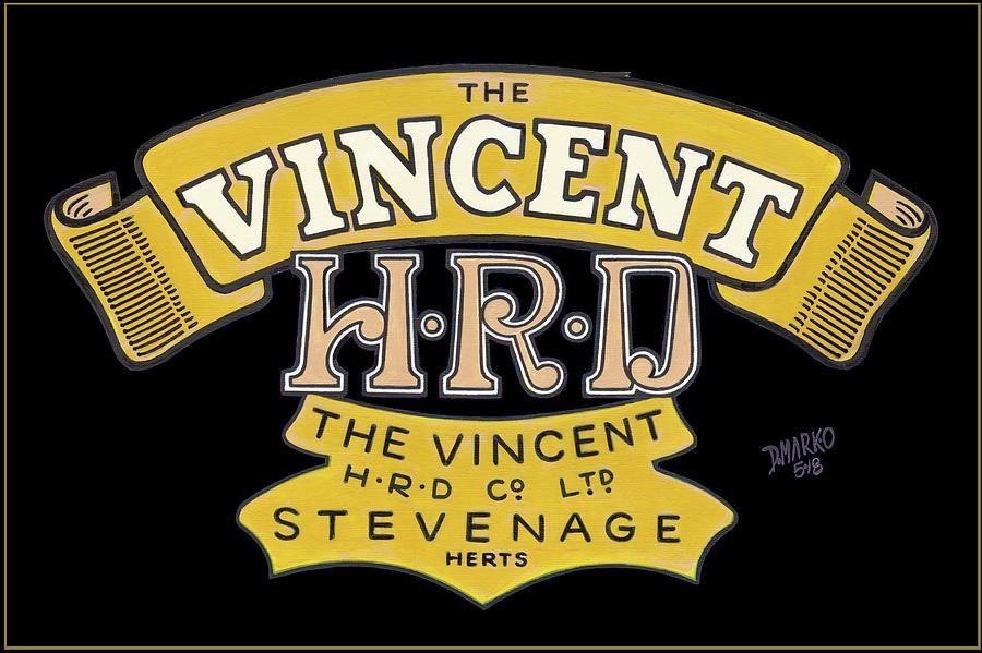 Vincent Logo - Hrd Vincent Logo Black Painting By D Mark O