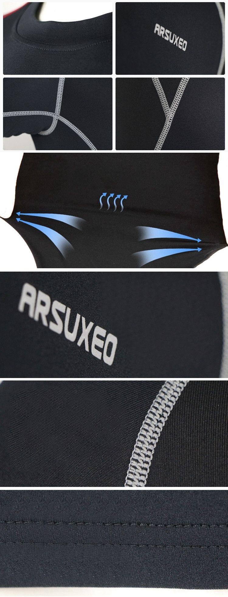 Arsuxeo Logo - arsuxeo outdoor cycling short sleeve elasticity tight bicycle ...