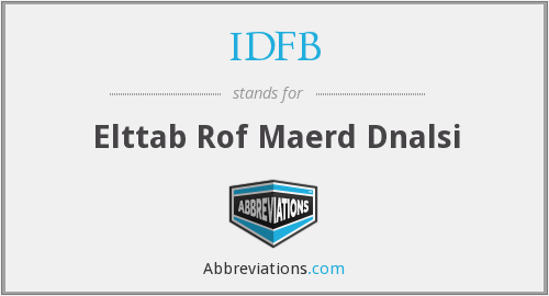 Idfb Logo - IDFB - Elttab Rof Maerd Dnalsi
