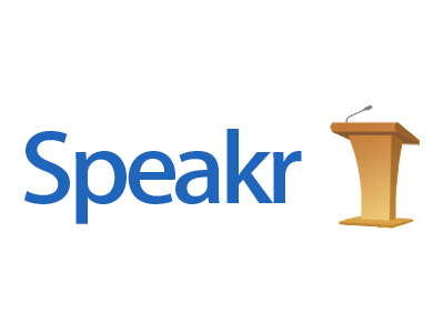 Podium Logo - Speakr Logo Wooden Podium