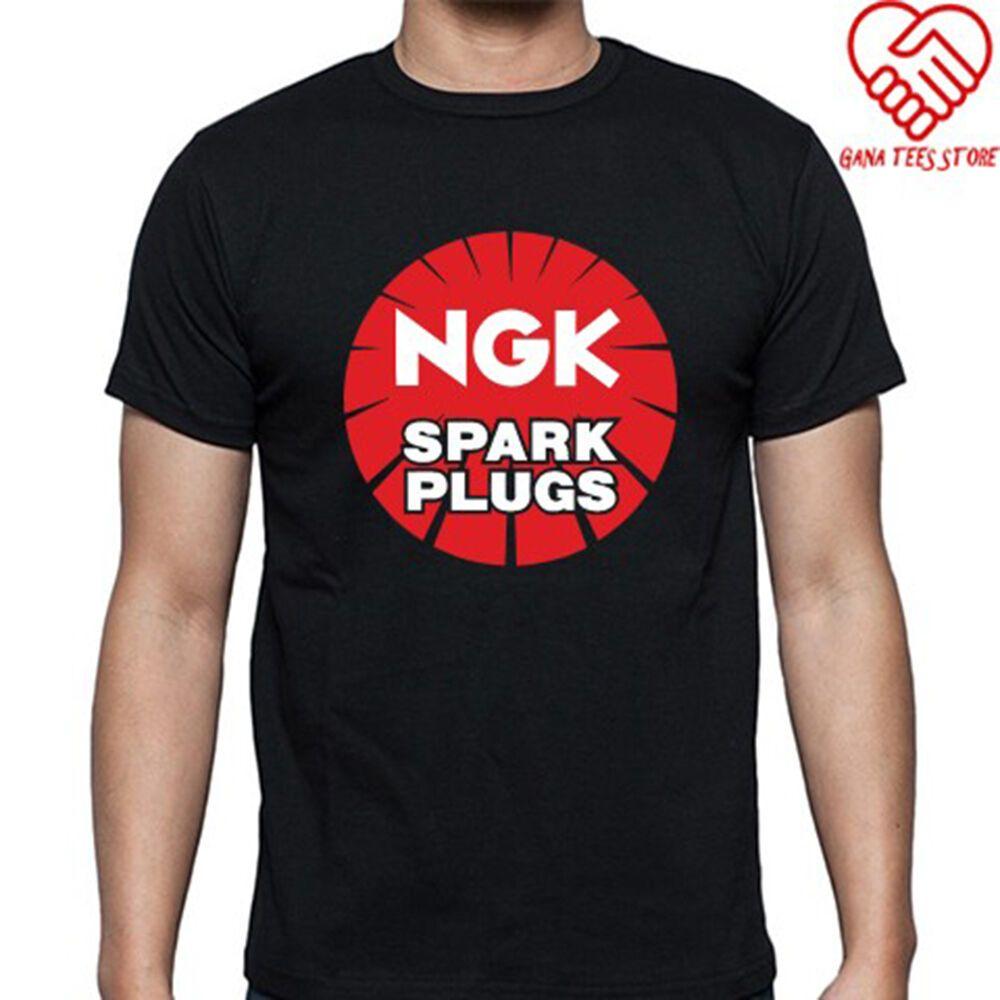 NGK Logo - New NGK Spark Plugs Racing Sports Logo Men'S Black T Shirt Size S