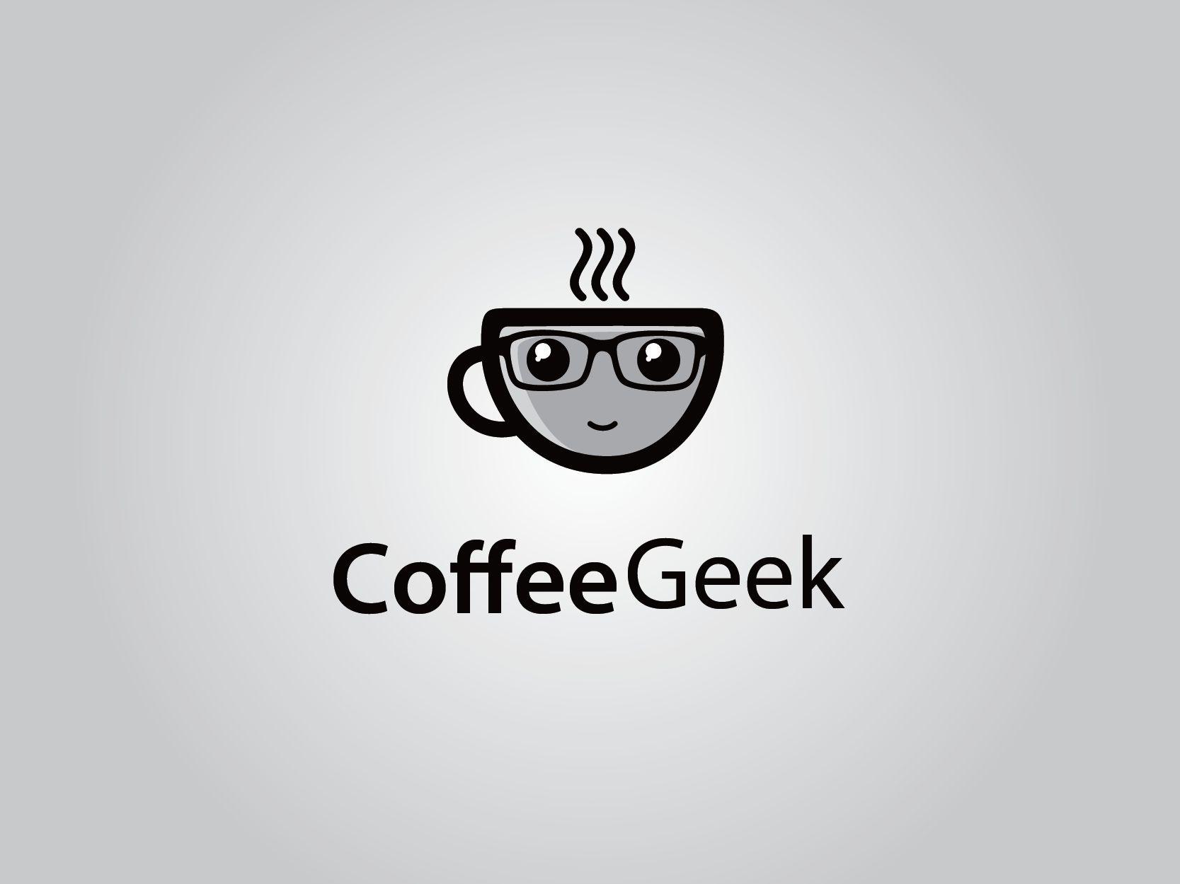 Geek Logo - Coffee Geek Logo Template