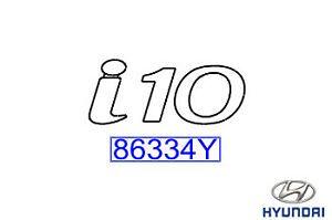 I-10 Logo - Genuine Hyundai i10 Model Logo