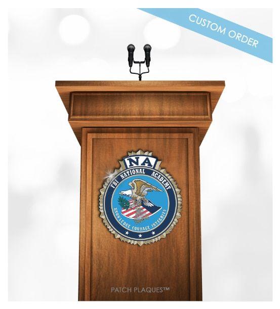 Podium Logo - Custom Podium and Lectern Plaques for Government Agencies. Patch