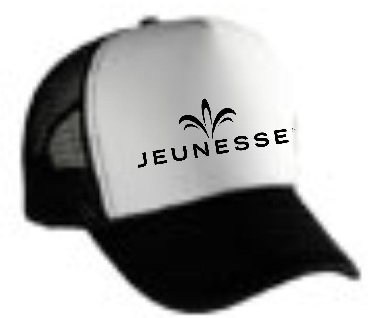 Jeunesse Logo - Trucker Hat Black and white with Black Jeunesse Logo - Team Fast Track