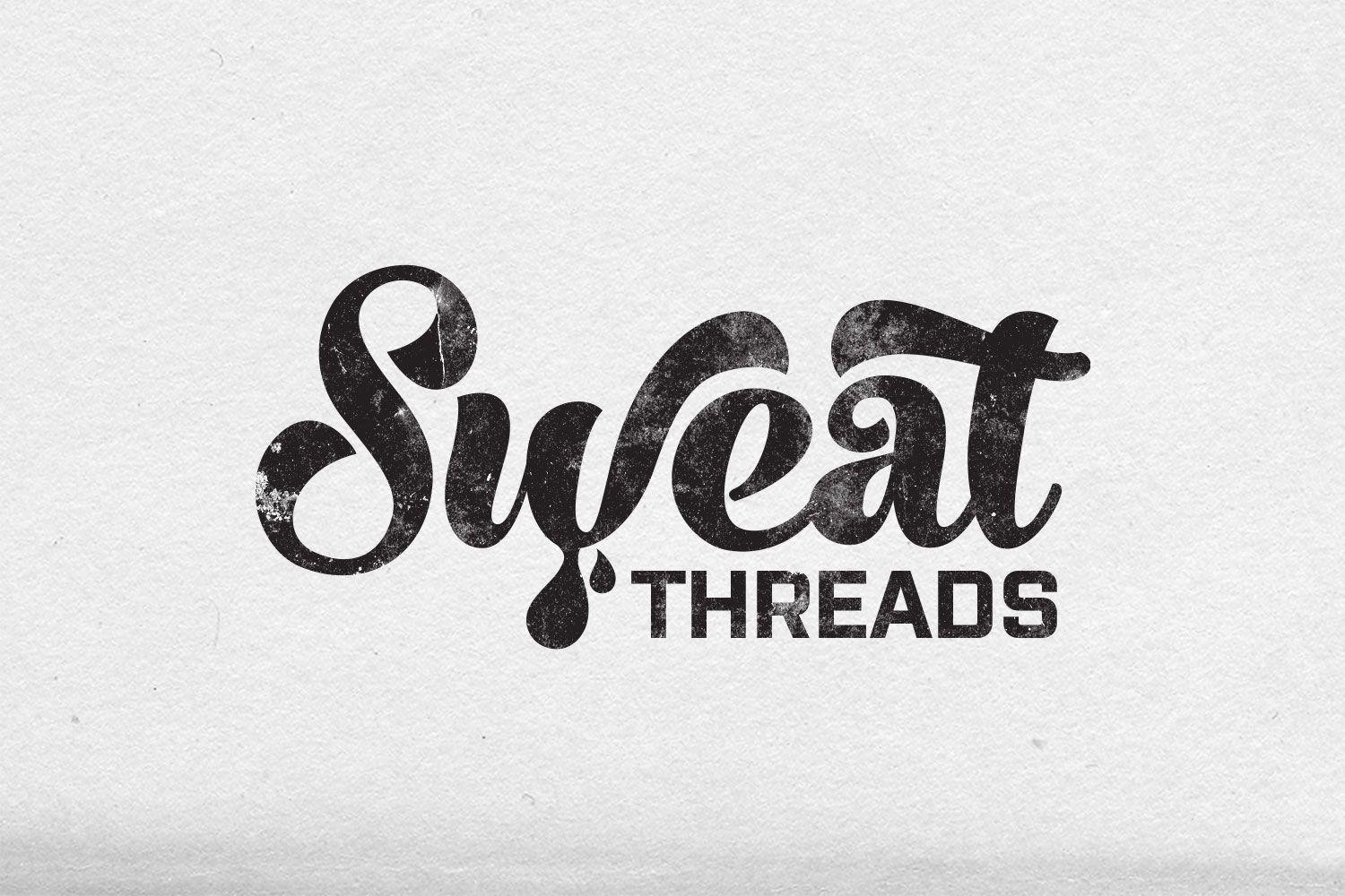 Sweat Logo - Serious, Masculine, Fitness Logo Design for Sweat Threads