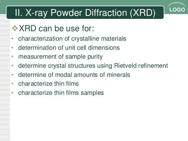 XRD Logo - Metal based composites