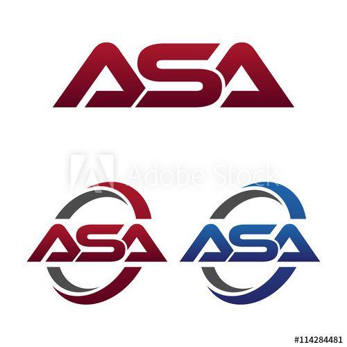 Asa Logo - Modern 3 Letters Initial logo Vector Swoosh Red Blue asa this