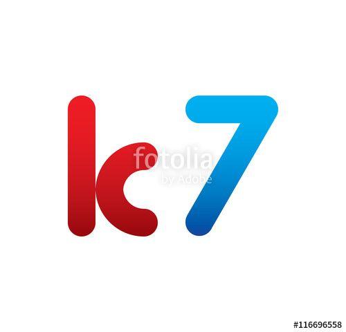 K7 Logo - k7 logo initial blue and red 