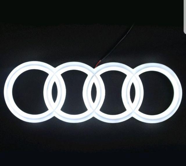 Glow Logo - Audi LED Badge Emblem A3 A4 A5 A6 White Light Front Grill Glow Logo ...