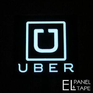 Glow Logo - Square Glowing Uber* Logo - Legal Windscreen Sign - Sticky Front ...