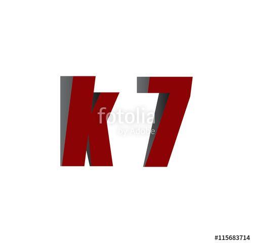 K7 Logo - k7 logo initial red and shadow