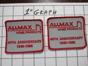 Alumax Logo - Pair Vintage Company Logo Patches - 