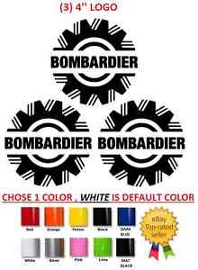 Bombadier Logo - 19) 3 X Bombardier logo sticker decal emblem | eBay