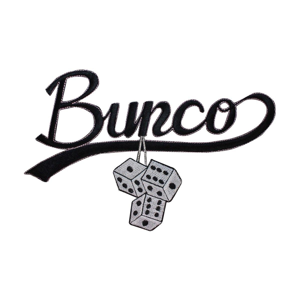 Bunco Logo - ID 5053 Bunco Hanging Dice Large Patch Casino Fuzzy Embroidered ...