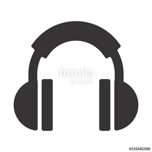 Headset Logo - headset logo. earphone icon. music symbol. Vector eps 08. Stock