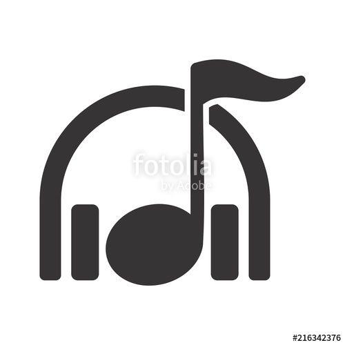 Headset Logo - Earphone logo. Headphone logo. Headset Symbol. Vector eps 08. Stock