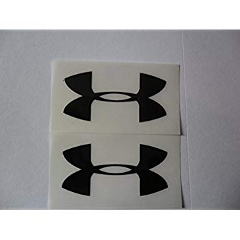 Underarmer Logo - Amazon.com: Under Armour logo black on clear Logo Vinyl Decal ...