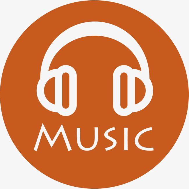 Headset Logo - Orange Music Headset Logo, Orange Clipart, Music Clipart, Logo