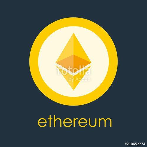 Cryptocoin Logo - Ethereum logo. Cryptocurrency icon. Crypto coin logotype. Net ...