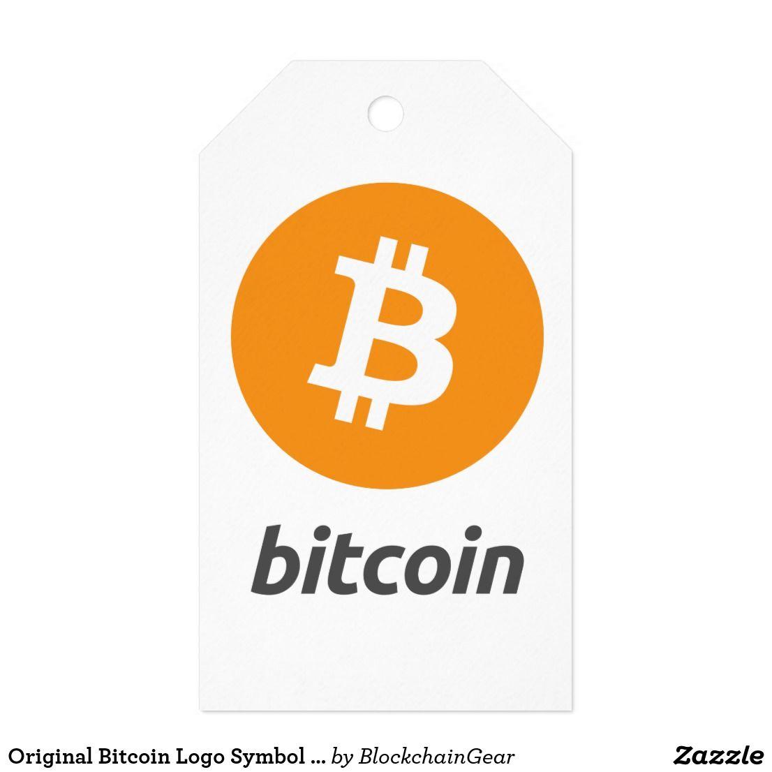 Cryptocoin Logo - Original Bitcoin Logo Symbol Crypto Coin Gift Tags | Blockchain Gear ...