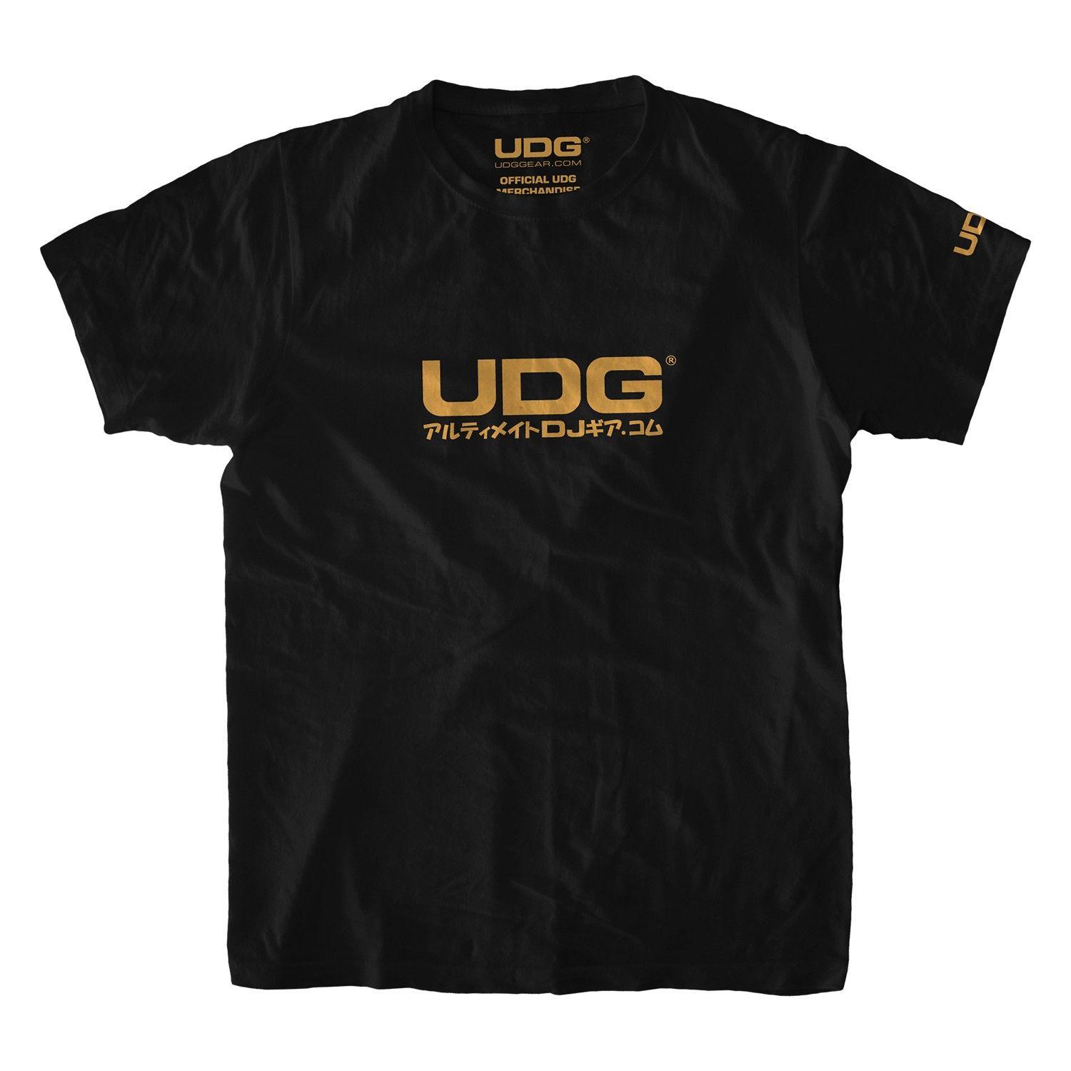 UDG Logo - UDG T Shirt Japanese Text Logo Black/ Gold. Ultimate DJ Gear
