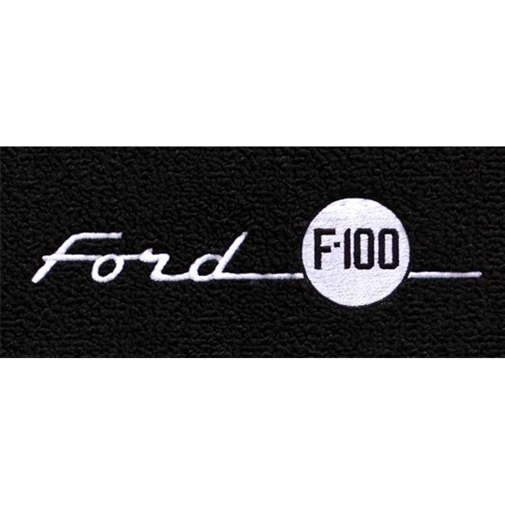 F100 Logo - ACC Carpets #124 1002 F-100 Floor Mat Black Loop With White Ford F ...