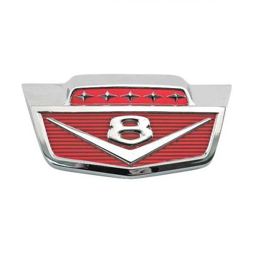 F100 Logo - Ford Pickup Truck Front Hood Emblem - 5 Stars & V8 - Chrome- F100 ...