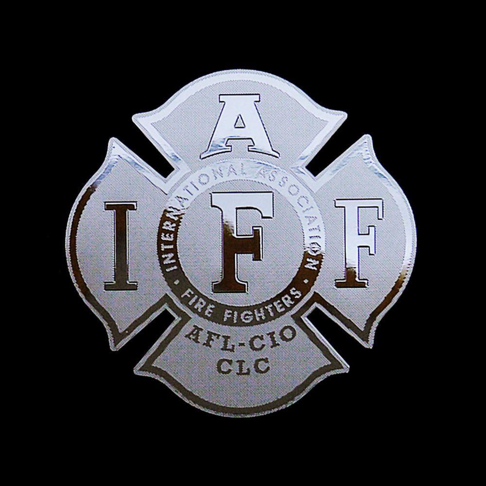 IAFF Logo - IAFF Firefighter Logo Emblem Metal Decal sticker laptop computer