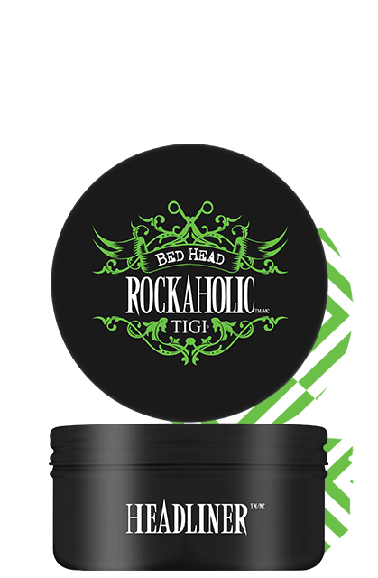 Rockaholic Logo - Bed Head Rockaholic fit in when you were born to stand out?