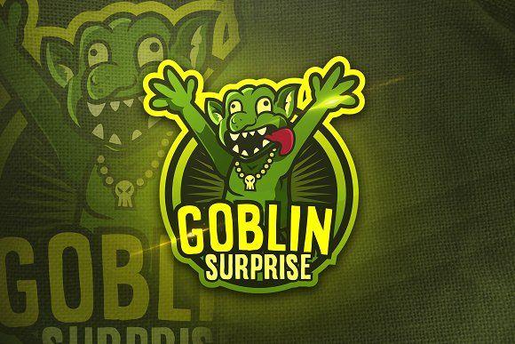 Goblin Logo - Goblin Surpraise-Mascot&Sports Logo ~ Logo Templates ~ Creative Market