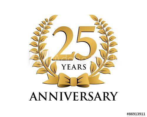 25 Logo - anniversary logo ribbon wreath 25 - Buy this stock vector and ...