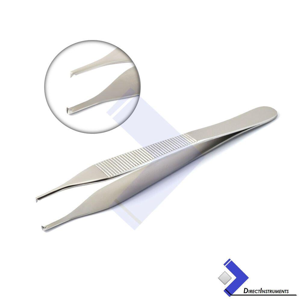 Forceps Logo - Surgical Micro Adson Tweezer Tissue Thumb Forceps 1X2 Teeth
