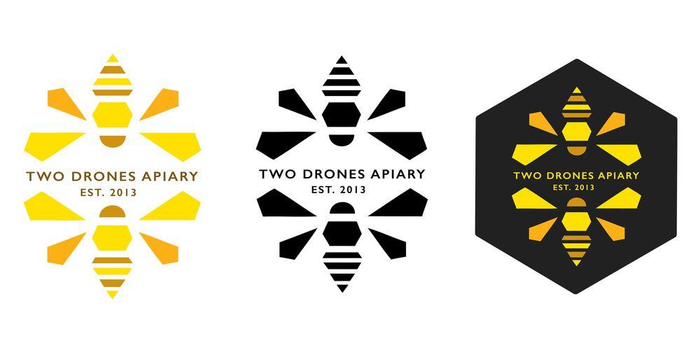 Apiary Logo - Two Drones Apiary — MK Design