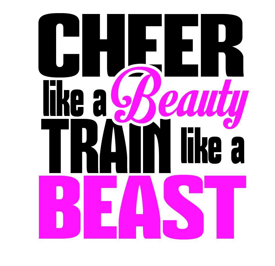 Cheer Logo - CHEER LIKE A BEAUTY TRAIN LIKE A BEAST T-SHIRT LOGO | | URARTSTUDIO ...