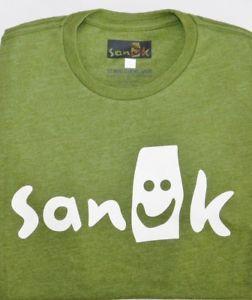 Sanuk Logo - NEW MENS LARGE OLIVE GREEN SANUK CLASSIC TEE SHIRT LOGO SHORT SLEEVE