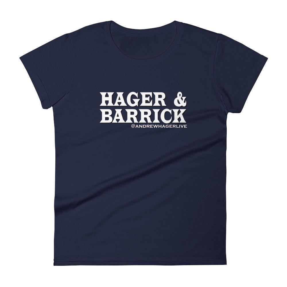 Barrick Logo - Hager & Barrick White Logo Ladies' Anvil T-shirt DO WORK! Collection ...
