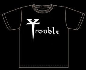 Trouble Logo - Trouble classic band logo t-shirt